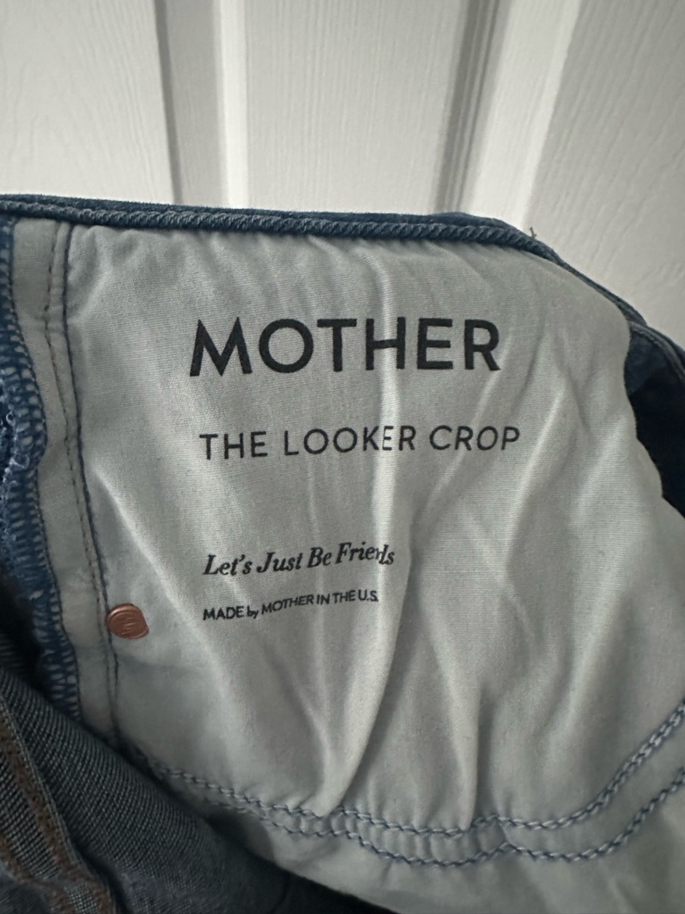 MOTHER THE LOOKER CROPLet's Just Be Frieds Size 28 - Picture 5 of 7